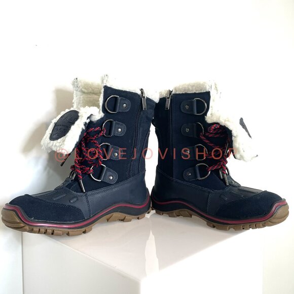 Utility | NWOT Pajar Suede Winter Boots | Weatherized | Navy Shearling Cabincore - Picture 7 of 13